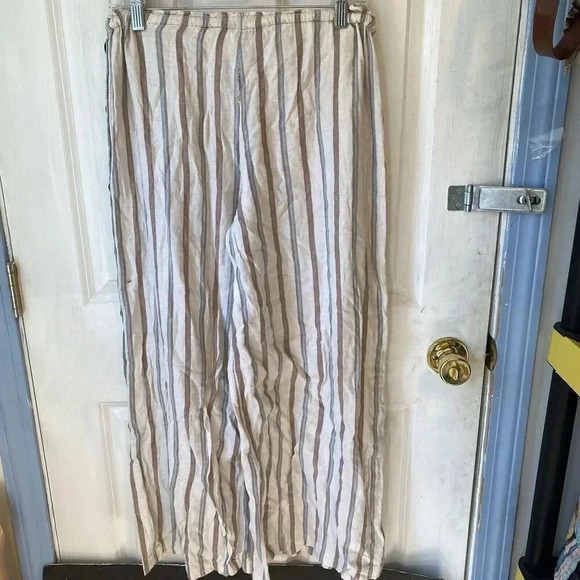 Spiaggia Dolce Lady S Decorative Buttonside Casual Beach Pull On Pants Wide Leg - Picture 12 of 16